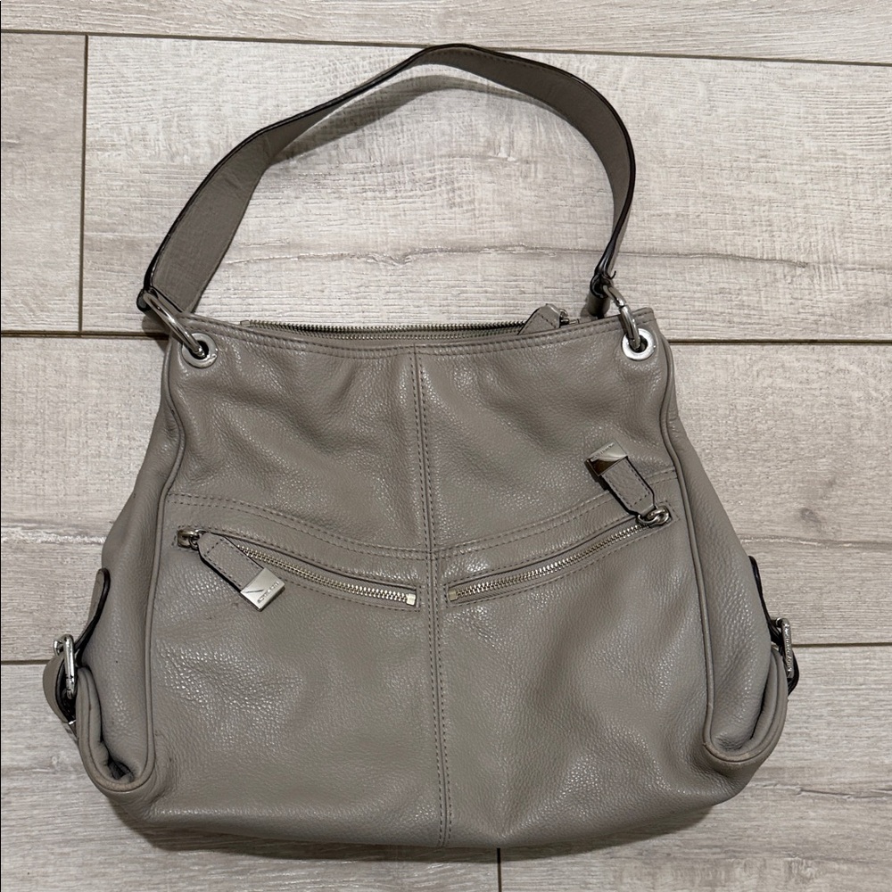 Michael Kors Taupe Leather Shoulder Bag